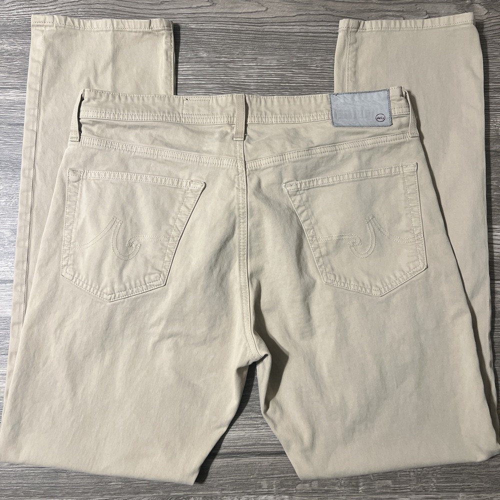 Adriano Goldschmied The Everett Slim Straight Tan Khaki Pants Size 34x32 (36x33) - Picture 3 of 12